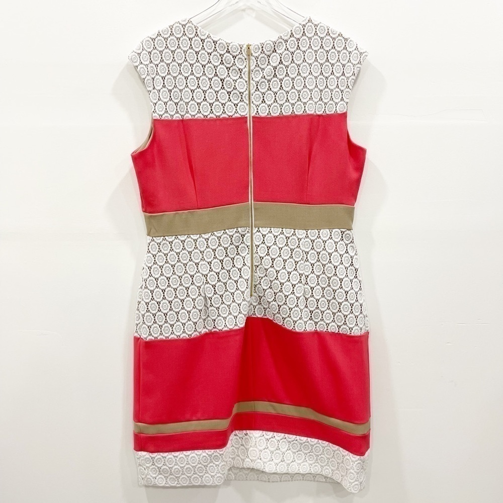 Studio One Colorblock Lace Sheath Dress Zip Back - Picture 3 of 8